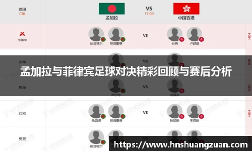 孟加拉与菲律宾足球对决精彩回顾与赛后分析