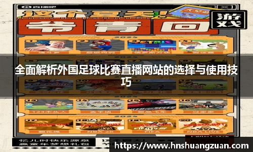 全面解析外国足球比赛直播网站的选择与使用技巧